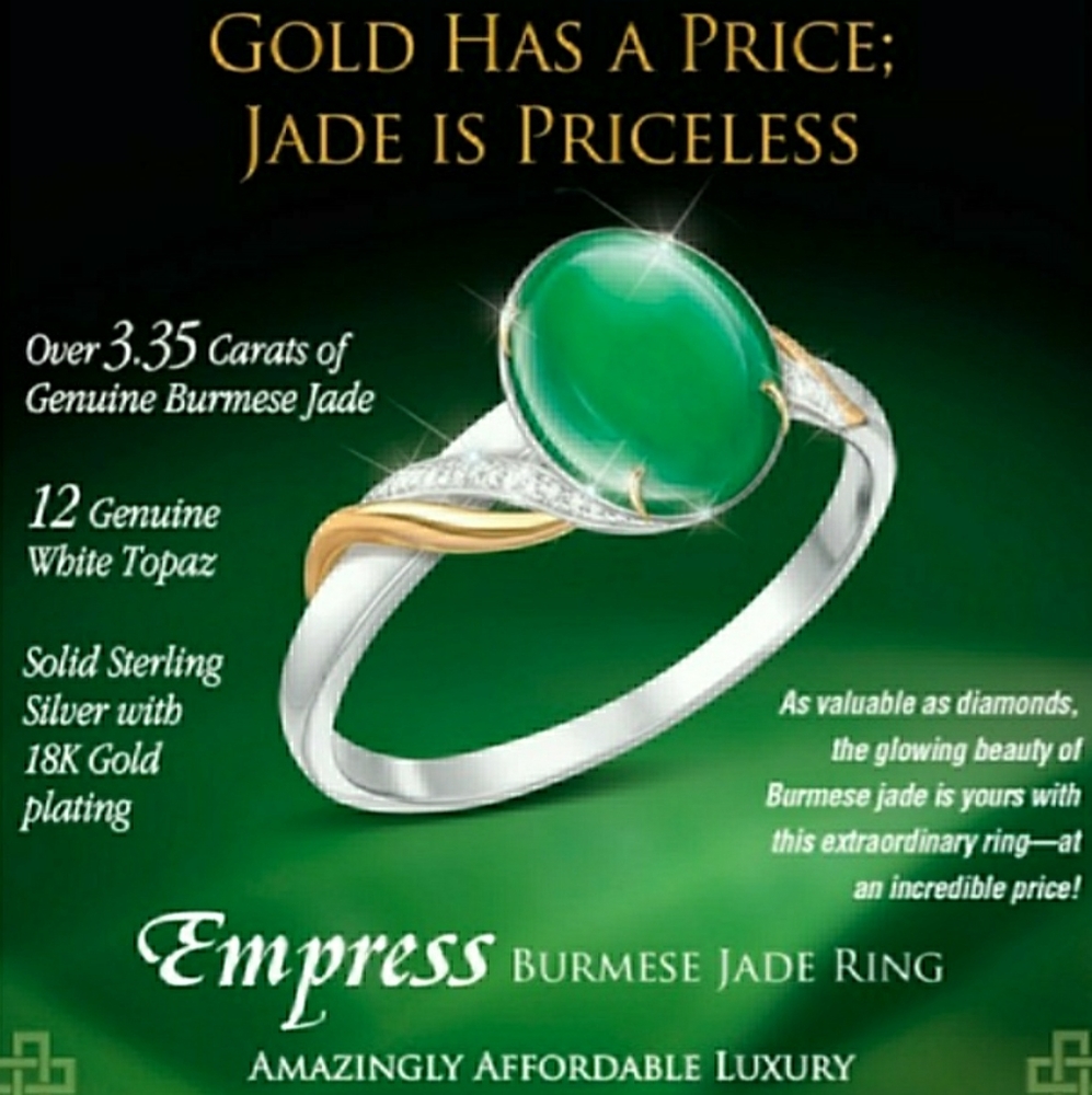 3.35 carats of Rare Burmese Jade with White Topaz